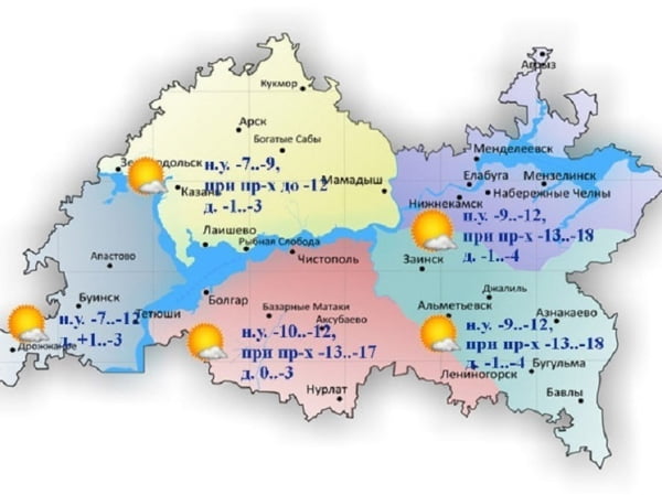 В последний день зимы погода порадует татарстанцев плюсовой температурой