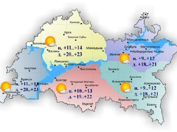 Ветреная, но теплая погода ожидает татарстанцев 29 июня